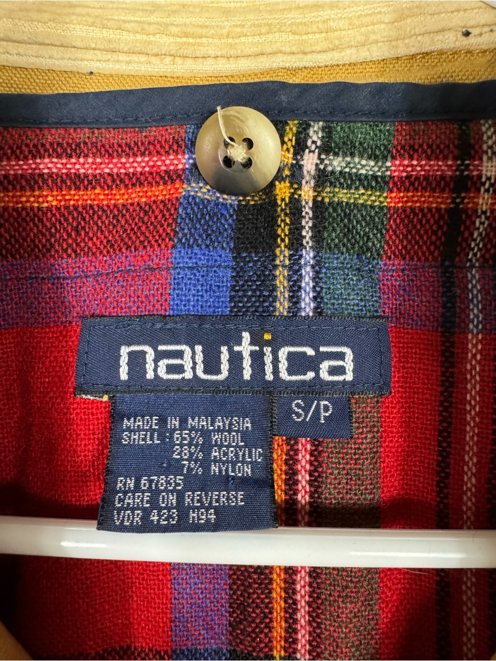 Vintage Y2K Nautica Barn Field Canvas Full Zip Wool Plaid Blanket Liner Coat E - Picture 13 of 13